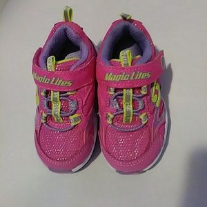 Toddlers Pink Skechers Magic Lites Tennis Shoes